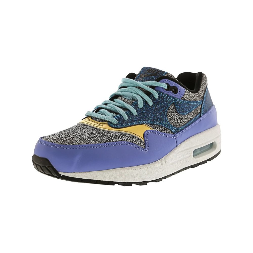 Nike Air Max 1 SE Running Shoes Blue Black Polar White 881101-001 Women's Sz 8.5